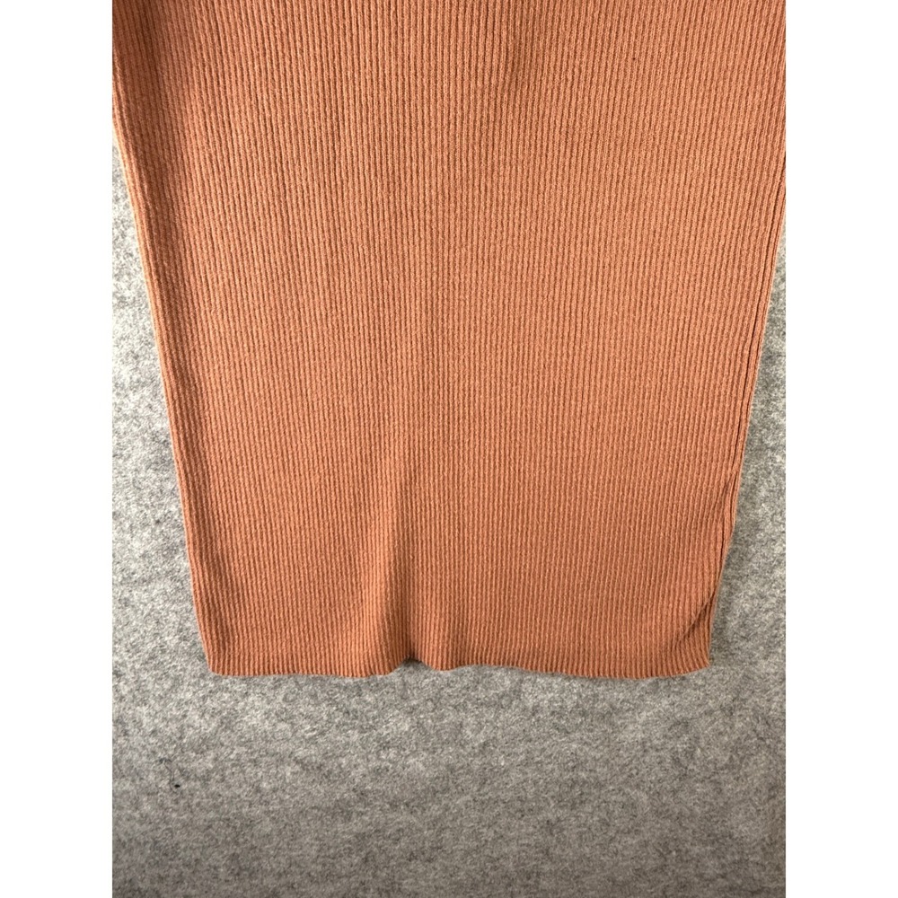 Loft Outlet Womens Medium Ribbed Polo Sweater Short Sleeve V-Neck R Terracotta - Picture 13 of 13